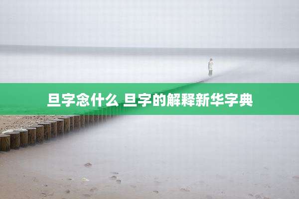 旦字念什么 旦字的解释新华字典