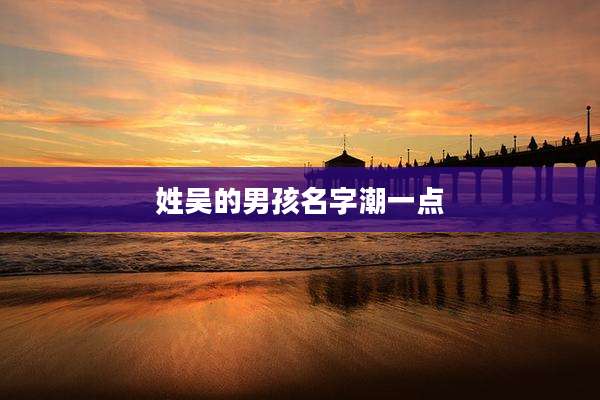 姓吴的男孩名字潮一点