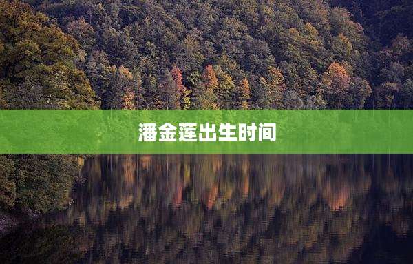 潘金莲出生时间