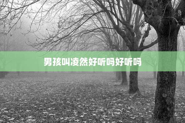 男孩叫凌然好听吗好听吗