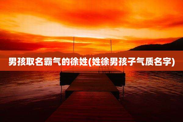 男孩取名霸气的徐姓(姓徐男孩子气质名字)
