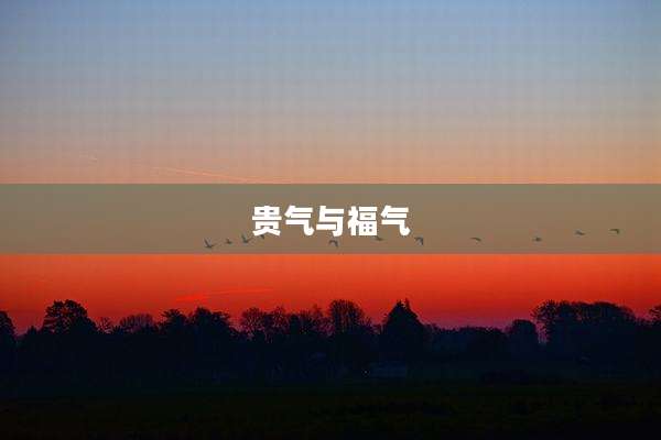 贵气与福气