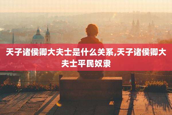天子诸侯卿大夫士是什么关系,天子诸侯卿大夫士平民奴隶