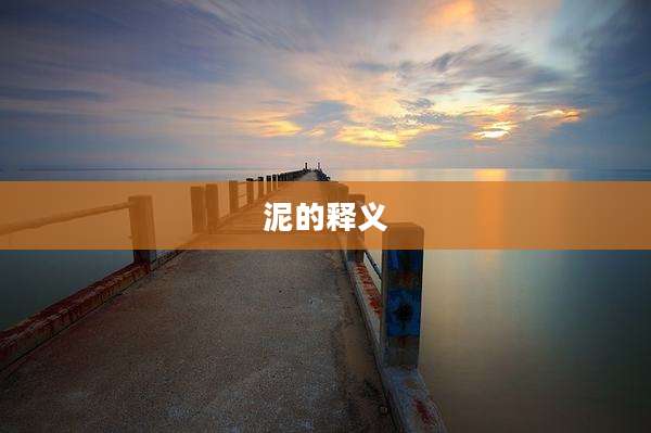 泥的释义
