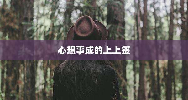 心想事成的上上签