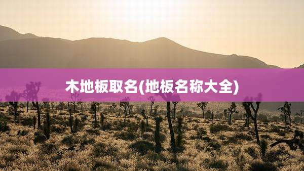 木地板取名(地板名称大全)