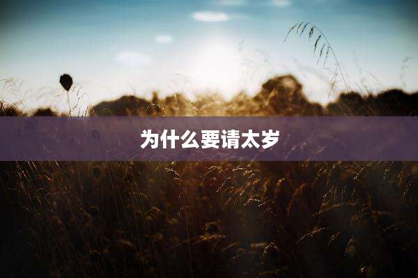 为什么要请太岁