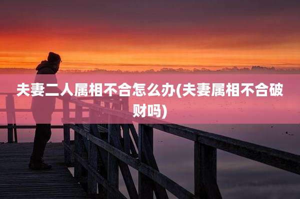 夫妻二人属相不合怎么办(夫妻属相不合破财吗)