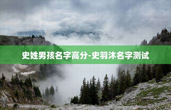 史姓男孩名字高分-史羽沐名字测试
