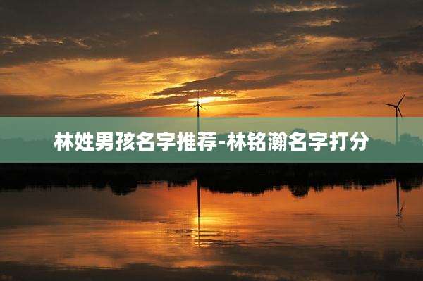 林姓男孩名字推荐-林铭瀚名字打分