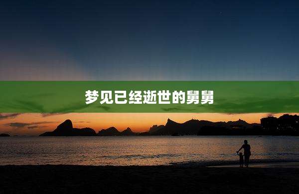 梦见已经逝世的舅舅