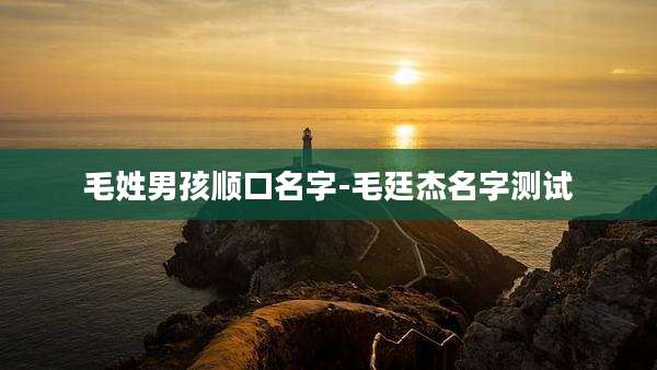 毛姓男孩顺口名字-毛廷杰名字测试