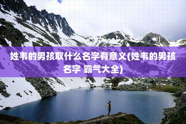 姓韦的男孩取什么名字有意义(姓韦的男孩名字 霸气大全)