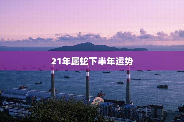21年属蛇下半年运势