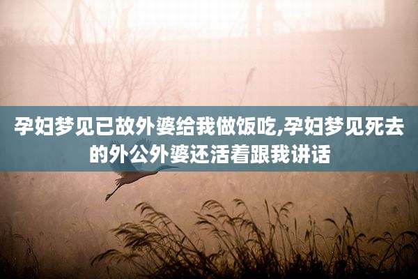 孕妇梦见已故外婆给我做饭吃,孕妇梦见死去的外公外婆还活着跟我讲话