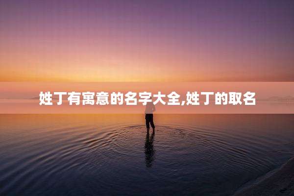 姓丁有寓意的名字大全,姓丁的取名