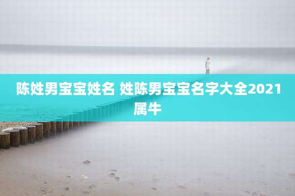 陈姓男宝宝姓名 姓陈男宝宝名字大全2021属牛