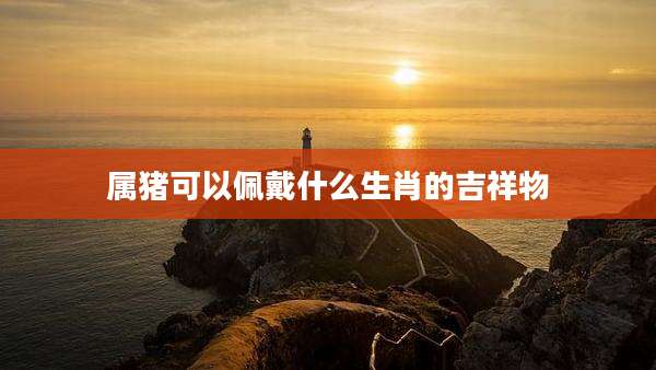 属猪可以佩戴什么生肖的吉祥物