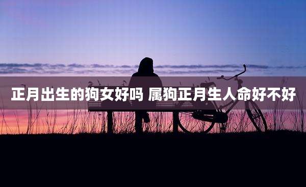 正月出生的狗女好吗 属狗正月生人命好不好
