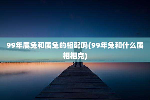 99年属兔和属兔的相配吗(99年兔和什么属相相克)