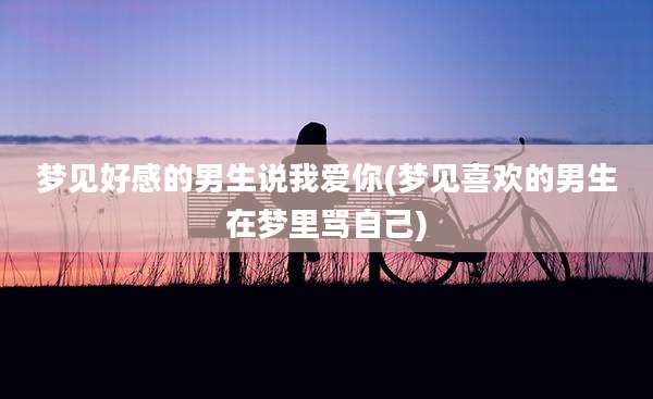 梦见好感的男生说我爱你(梦见喜欢的男生在梦里骂自己)