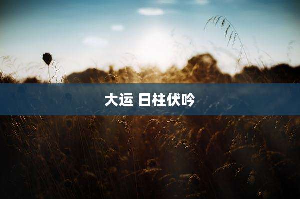 大运 日柱伏吟