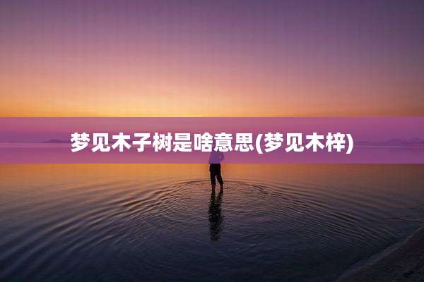 梦见木子树是啥意思(梦见木梓)