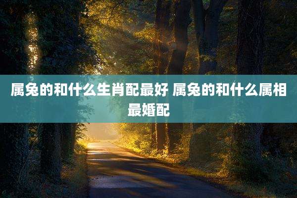 属兔的和什么生肖配最好 属兔的和什么属相最婚配