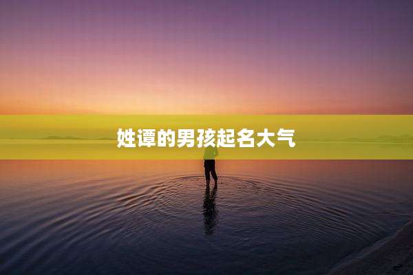 姓谭的男孩起名大气