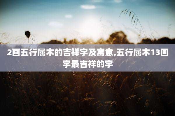 2画五行属木的吉祥字及寓意,五行属木13画字最吉祥的字