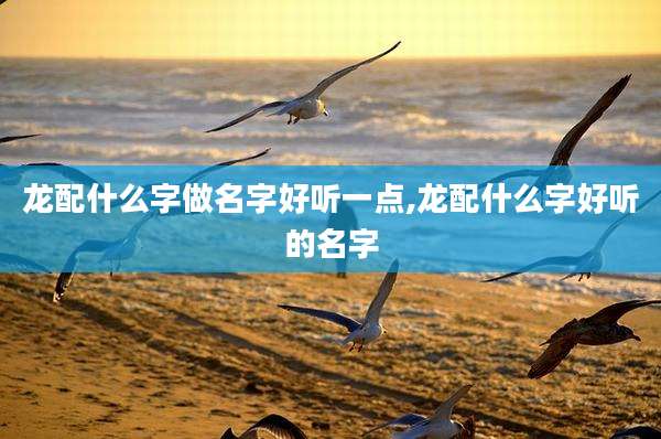 龙配什么字做名字好听一点,龙配什么字好听的名字
