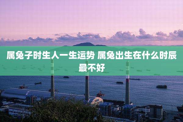 属兔子时生人一生运势 属兔出生在什么时辰最不好