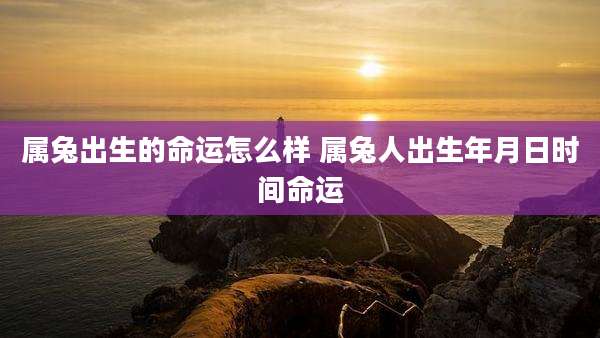 属兔出生的命运怎么样 属兔人出生年月日时间命运