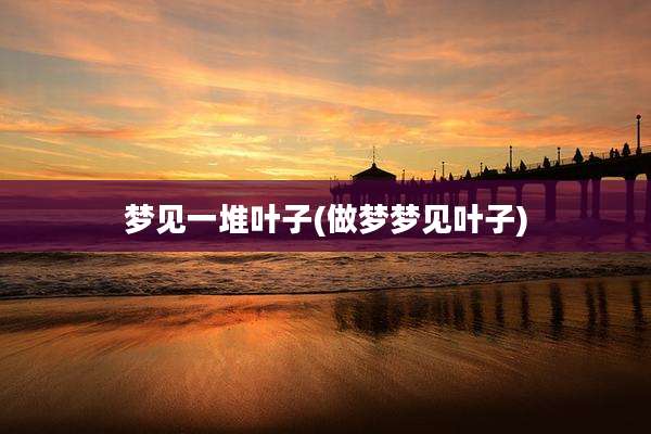 梦见一堆叶子(做梦梦见叶子)