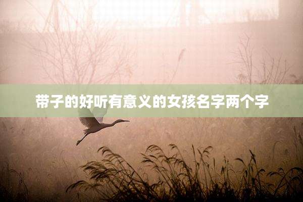 带子的好听有意义的女孩名字两个字