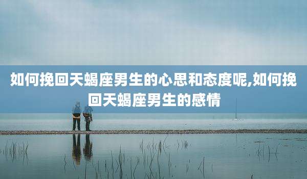 如何挽回天蝎座男生的心思和态度呢,如何挽回天蝎座男生的感情