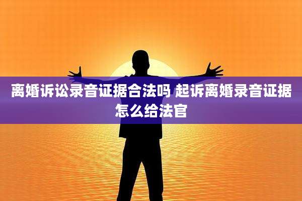 离婚诉讼录音证据合法吗 起诉离婚录音证据怎么给法官
