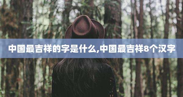 中国最吉祥的字是什么,中国最吉祥8个汉字