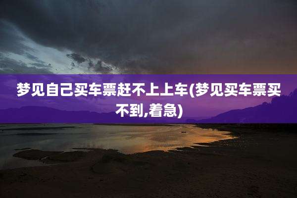 梦见自己买车票赶不上上车(梦见买车票买不到,着急)
