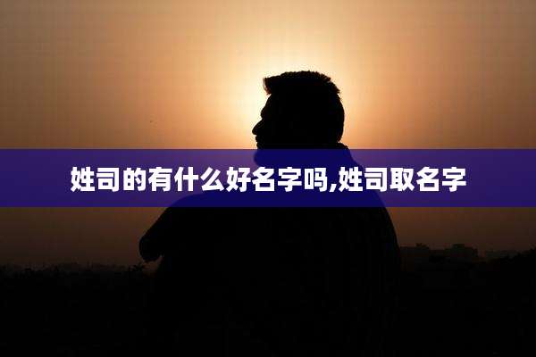 姓司的有什么好名字吗,姓司取名字