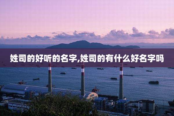 姓司的好听的名字,姓司的有什么好名字吗