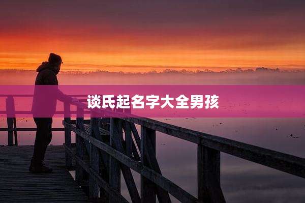 谈氏起名字大全男孩