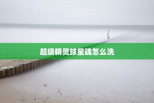 超级精灵球星魂怎么洗