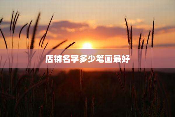 店铺名字多少笔画最好