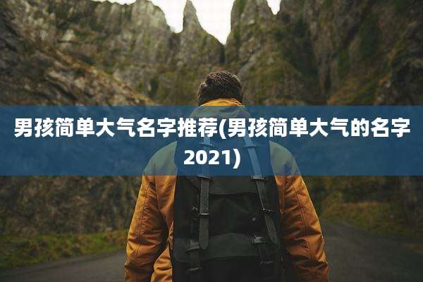 男孩简单大气名字推荐(男孩简单大气的名字2021)
