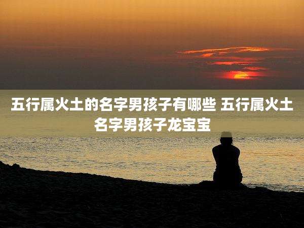五行属火土的名字男孩子有哪些 五行属火土名字男孩子龙宝宝