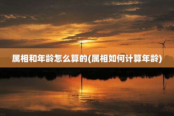 属相和年龄怎么算的(属相如何计算年龄)