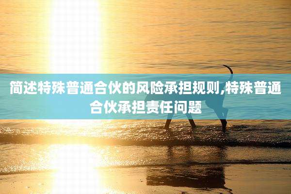 简述特殊普通合伙的风险承担规则,特殊普通合伙承担责任问题