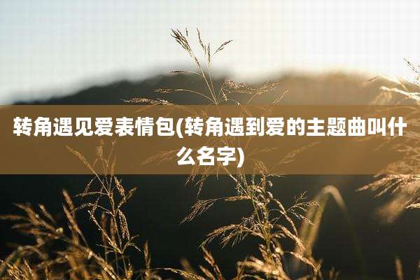 转角遇见爱表情包(转角遇到爱的主题曲叫什么名字)