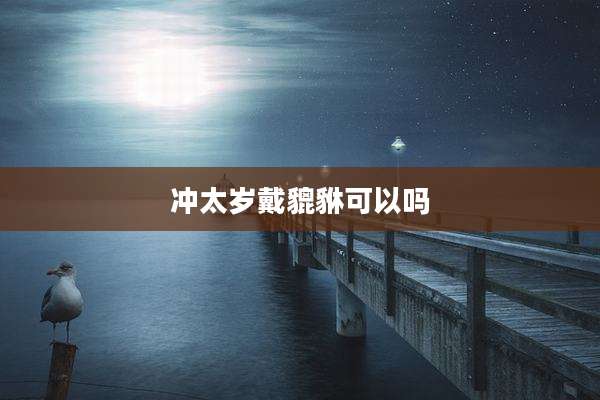 冲太岁戴貔貅可以吗